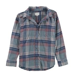 American Eagle Distressed Flannel Shirt